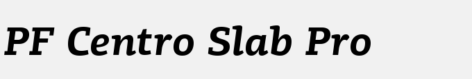 PFCentro Slab Pro-Bold Italic